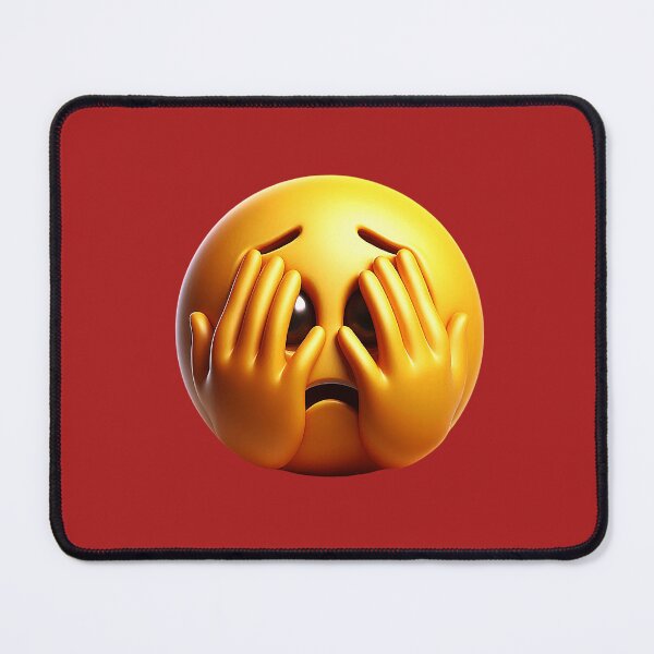 Item preview, 3D Overwhelmed Emoji Covering Face designed and sold by Creatby7030.
