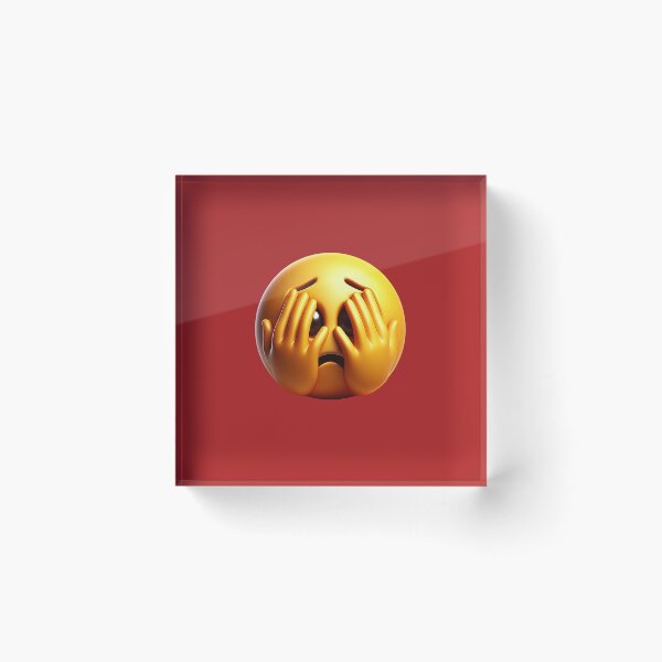 Item preview, 3D Overwhelmed Emoji Covering Face designed and sold by Creatby7030.
