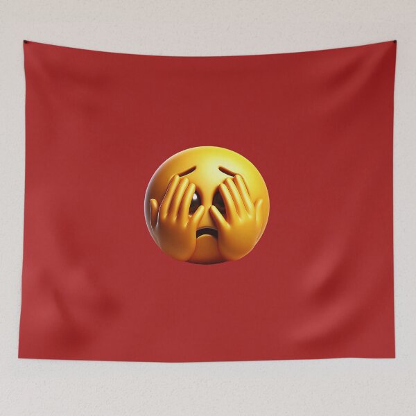 Item preview, 3D Overwhelmed Emoji Covering Face designed and sold by Creatby7030.