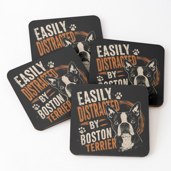 Item preview, Easily Distracted By Boston Terrier Dog Owner Lover designed and sold by SkeletonsDanger.