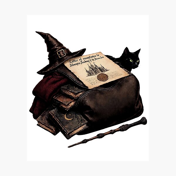Item preview, Silverspire Academy of the Arcane Arts part 1 - Letter of Acceptance to Wizard Academy - Dark Academia designed and sold by Neurospicy Trolls.