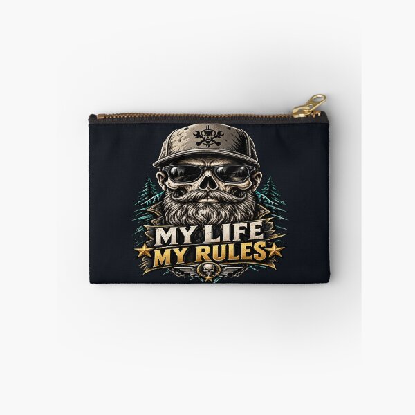 Item preview, Bearded Skull Biker My Life My Rules designed and sold by FABIOLA1970.