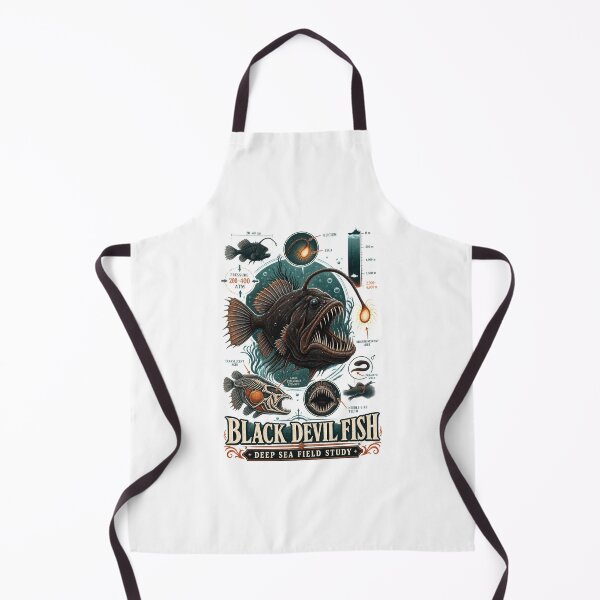 Item preview, Black Devil Anglerfish Deep Sea Natural History Art designed and sold by AMICO77.