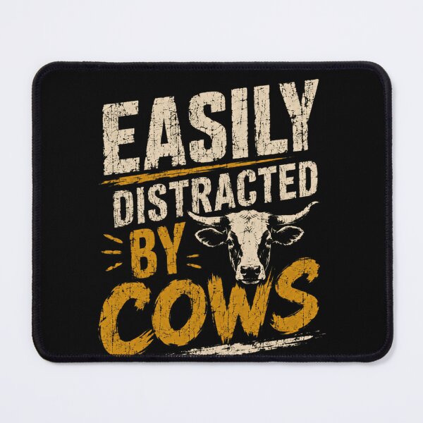 Item preview, Easily Distracted By Cows Farm Animal Lover Cattle Rancher designed and sold by HumansStuck12.