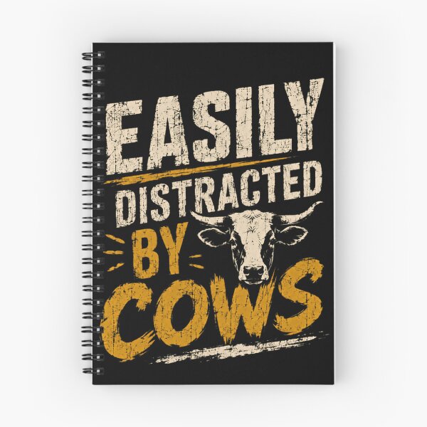 Item preview, Easily Distracted By Cows Farm Animal Lover Cattle Rancher designed and sold by HumansStuck12.