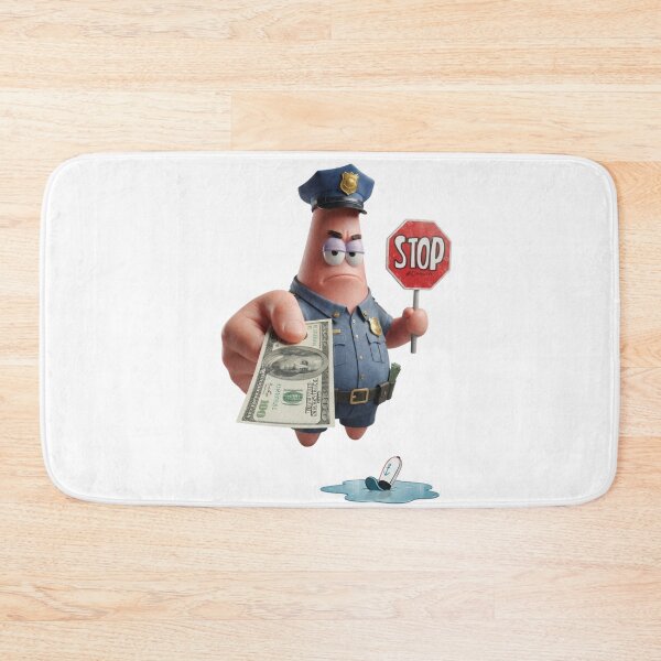 Item preview, Funny Police Officer Patrick Star "Give Me The Money" Parody Art designed and sold by jhgjykuo.