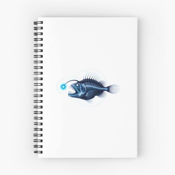 Item preview, Black Devil Anglerfish Deep Sea Natural History Art designed and sold by AMICO77.