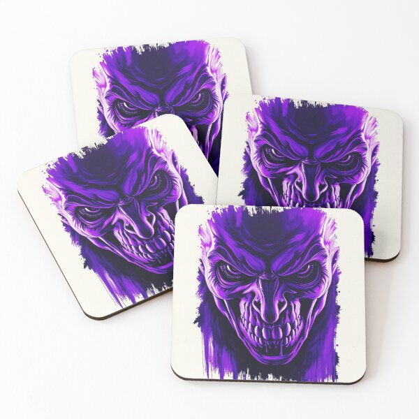 Item preview, Neon Purple Demonic Monster Grin Gothic Cyberpunk Horror Art designed and sold by ERODED SELF.