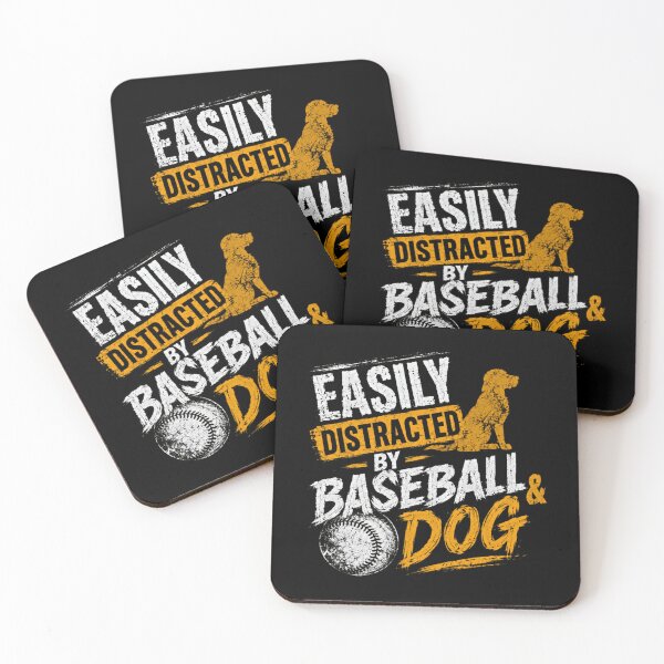 Item preview, Easily Distracted By Baseball & Dog Baseball Fan Dog Owner designed and sold by HumansStuck12.