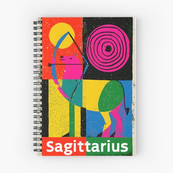 Item preview, Sagittarius Zodiac Energy in Vibrant Geometric Patterns with Bold Contemporary Astrology Wall Art designed and sold by OlfactoART Studio.