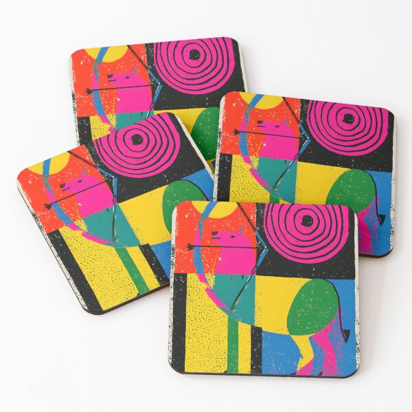 Item preview, Sagittarius Zodiac Energy in Vibrant Geometric Patterns with Bold Contemporary Astrology Wall Art designed and sold by OlfactoART Studio.