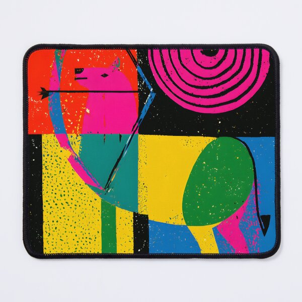 Item preview, Sagittarius Zodiac Energy in Vibrant Geometric Patterns with Bold Contemporary Astrology Wall Art designed and sold by OlfactoART Studio.