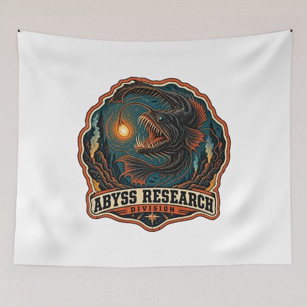 Item preview, Black Devil Anglerfish Deep Sea Natural History Art designed and sold by AMICO77.