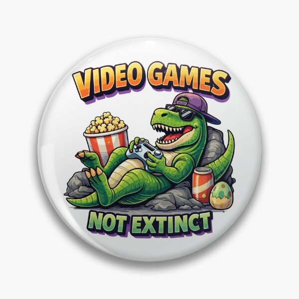 Item preview, Video Games Not Extinct Funny T Rex Gamer Dinosaur Design designed and sold by The-T-In-Retro.