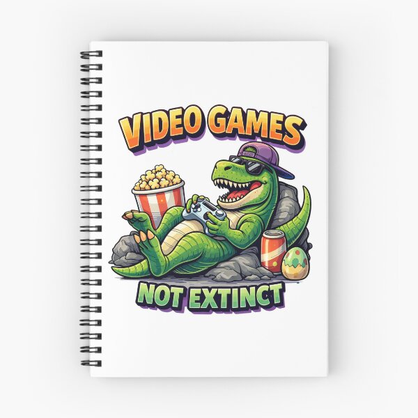 Item preview, Video Games Not Extinct Funny T Rex Gamer Dinosaur Design designed and sold by The-T-In-Retro.