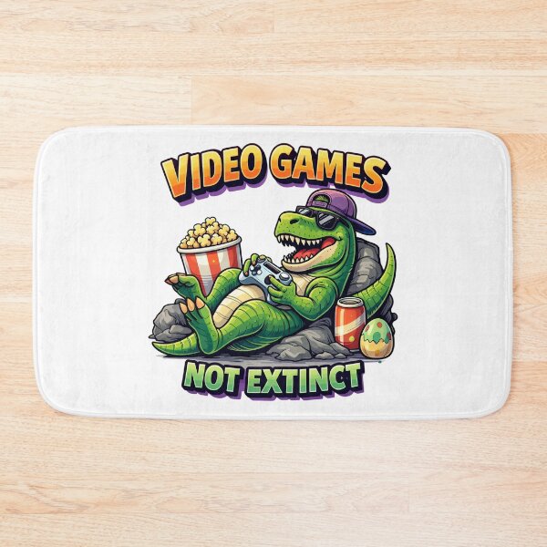 Item preview, Video Games Not Extinct Funny T Rex Gamer Dinosaur Design designed and sold by The-T-In-Retro.