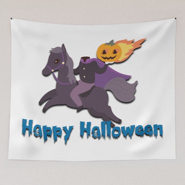 Item preview, Happy Halloween Headless Horseman On Halloween Nigh designed and sold by Henrylizarraga.