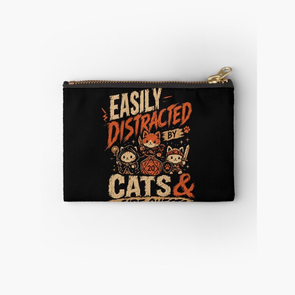 Item preview, Easily Distracted By Cats & Side Quests Gamer Cat Lover Roleplayer designed and sold by HumansStuck12.