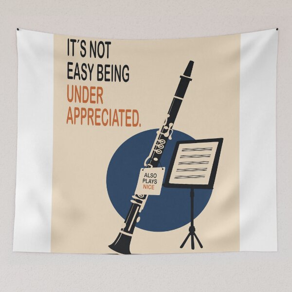 Item preview, Clarinet Art Print | Funny Clarinet Player Print | Musician Gift | Retro Music Art designed and sold by Studio pod Burom.