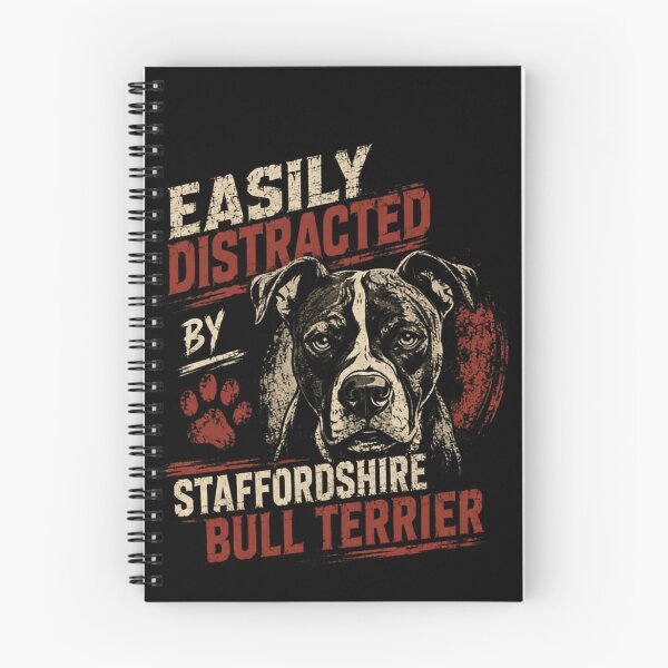 Item preview, Easily Distracted By Staffordshire Bull Terrier Dog Owner Pet Lover designed and sold by SkeletonsDanger.
