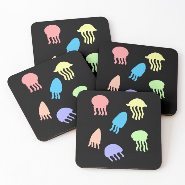 Item preview, Pastel Colorful Jellyfish Silhouette Burst Whimsical Underwater Ocean Design   designed and sold by MoqunaDesign.