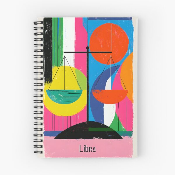 Item preview, Libra Zodiac Harmony in Bold Geometric Colors with Vibrant Contemporary Astrology Wall Art designed and sold by OlfactoART Studio.