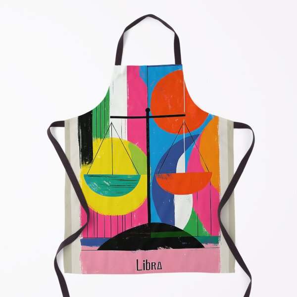 Item preview, Libra Zodiac Harmony in Bold Geometric Colors with Vibrant Contemporary Astrology Wall Art designed and sold by OlfactoART Studio.