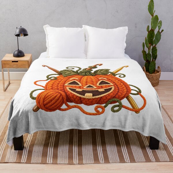 Item preview, Crochet Pumpkin Autumn Yarn Craft Botanical Art designed and sold by AMICO77.