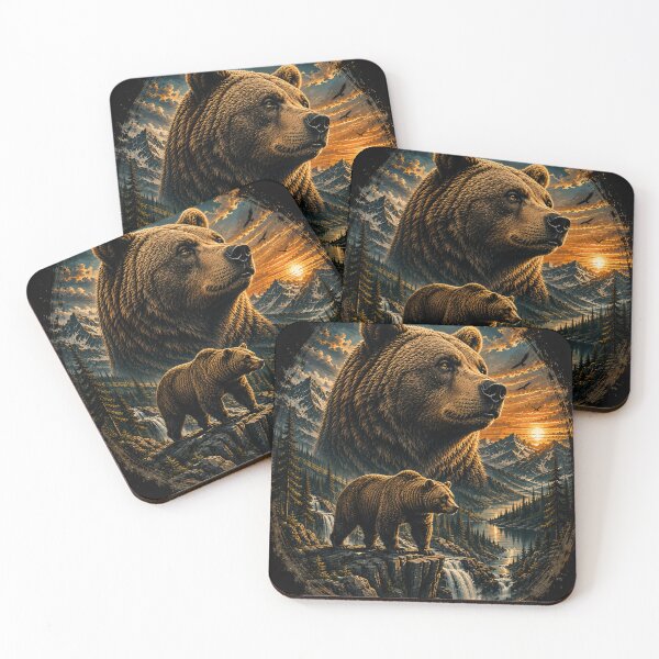 Item preview, Mountain Guardian Bear – Wilderness Wildlife Art designed and sold by TeeVibeHaus.