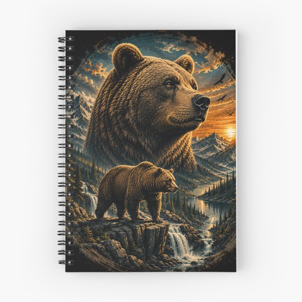 Item preview, Mountain Guardian Bear – Wilderness Wildlife Art designed and sold by TeeVibeHaus.