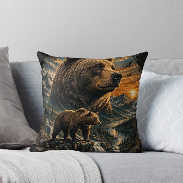 Item preview, Mountain Guardian Bear – Wilderness Wildlife Art designed and sold by TeeVibeHaus.