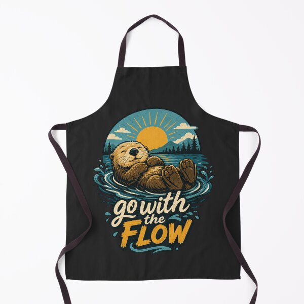 Item preview, Go With The Flow Otter | Cute Floating Sea Otter Outdoor Humor designed and sold by Cree8if.