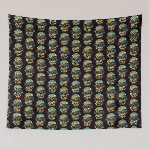 Item preview, Go With The Flow Otter | Cute Floating Sea Otter Outdoor Humor designed and sold by Cree8if.