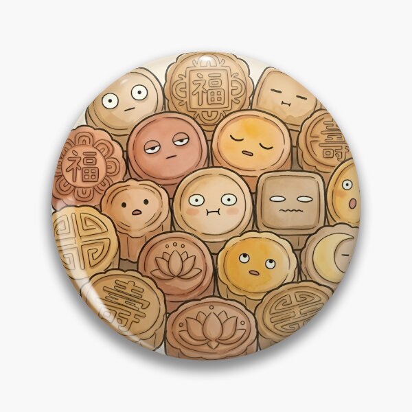 Item preview, Cute Mooncakes Kawaii Mid Autumn Festival Illustration designed and sold by DuckOddity.