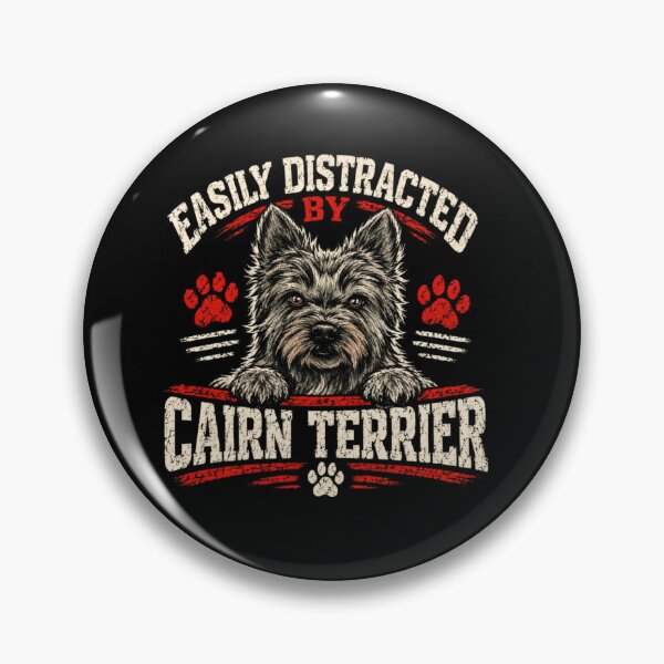 Item preview, Easily Distracted By Cairn Terrier Dog Owner Pet Lover designed and sold by SkeletonsDanger.
