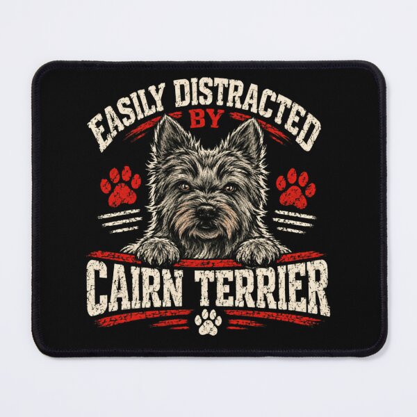 Item preview, Easily Distracted By Cairn Terrier Dog Owner Pet Lover designed and sold by SkeletonsDanger.