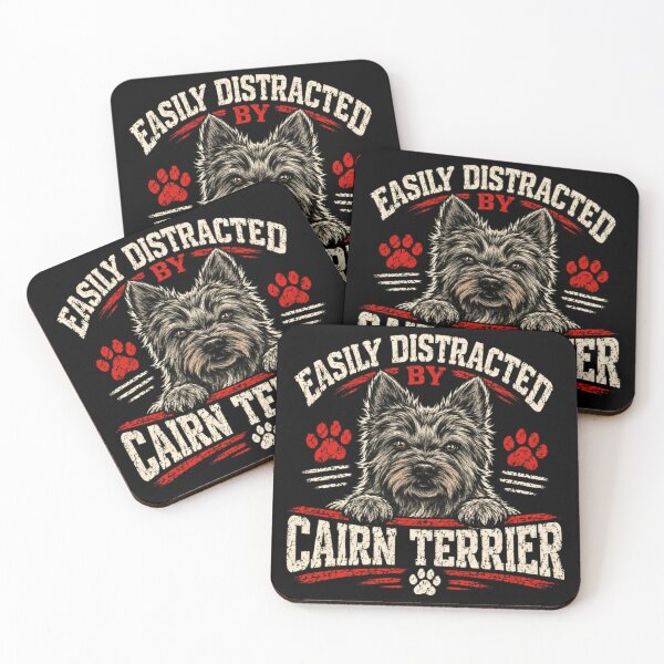 Item preview, Easily Distracted By Cairn Terrier Dog Owner Pet Lover designed and sold by SkeletonsDanger.