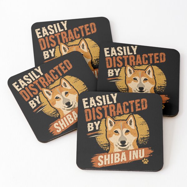 Item preview, Easily Distracted By Shiba Inu Dog Lover Owner designed and sold by SkeletonsDanger.