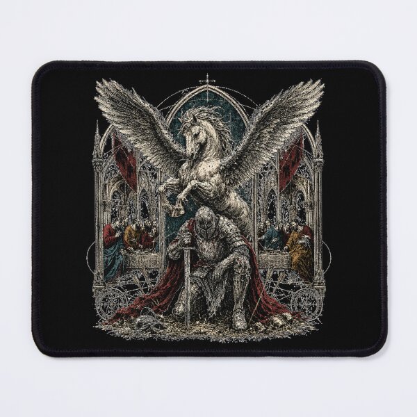 Item preview, Winged Knight Medieval Gothic Art designed and sold by -DEEWOLF-.