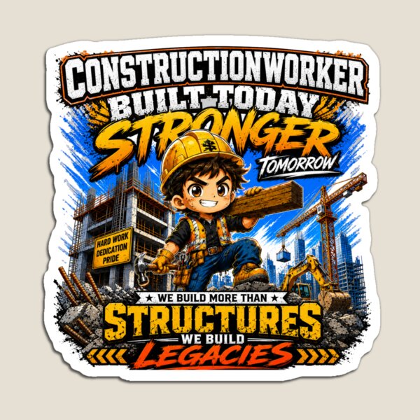 Item preview, BUILT TO STAND OUT! | Epic Chibi Construction Worker T-Shirt designed and sold by To Ni.