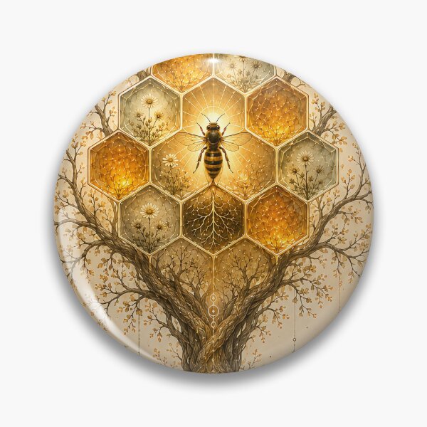 Item preview, Enraizado en la armonía: arte de geometría sagrada del árbol de panal. designed and sold by SacredLensV.