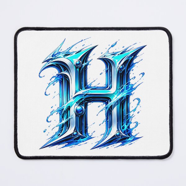 Item preview, AquaFlare MangaForge Letter H designed and sold by BlissBlvdShop.