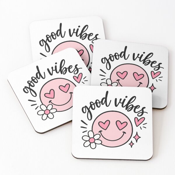 Item preview, Good Vibes Smiley – Cute Pink Minimalist Sticker designed and sold by StickyDelights.