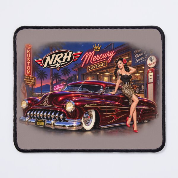 Item preview, Mercury Custom Lead Sled Cruiser designed and sold by Normandy Road Heritage™ - Vintage Garage Art.