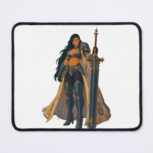 Item preview, Fantasy Warrior Pin-Up – Classic Cartoon Heroine designed and sold by Hollow Moon Studios..