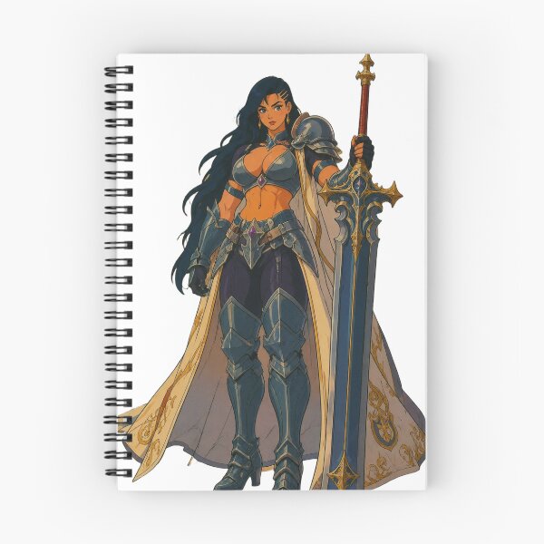 Item preview, Fantasy Warrior Pin-Up – Classic Cartoon Heroine designed and sold by  Hollow Moon Studios..