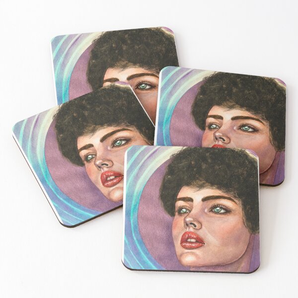 Item preview, Resonance | Contemporary Woman Portrait in Blue and Violet designed and sold by ArithraStudio.