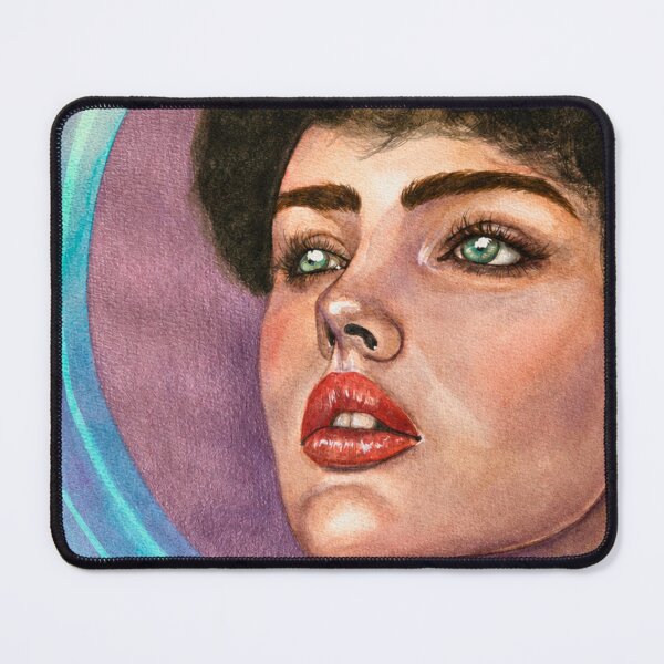 Item preview, Resonance | Contemporary Woman Portrait in Blue and Violet designed and sold by ArithraStudio.
