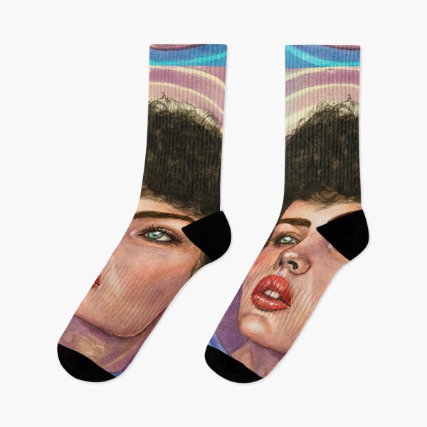 Item preview, Resonance | Contemporary Woman Portrait in Blue and Violet designed and sold by ArithraStudio.
