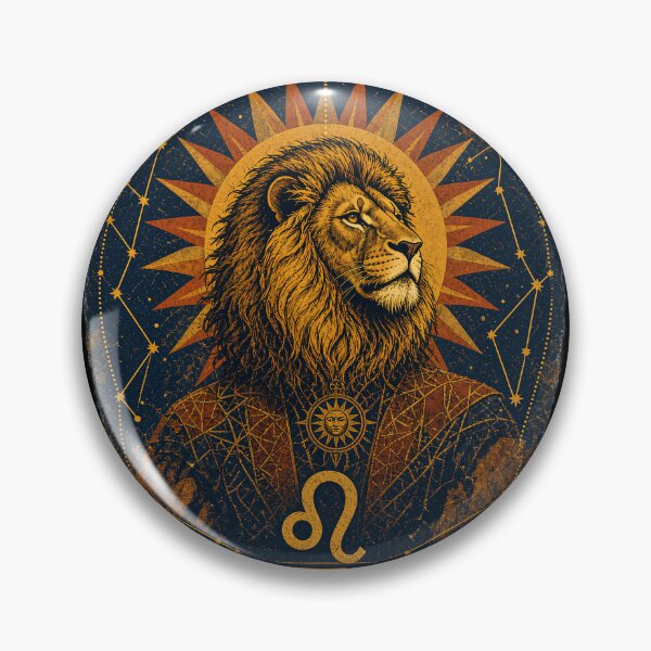 Item preview, Leo Zodiac Leo Sunburst Badge Vintage Astrology Design designed and sold by Cary-s.